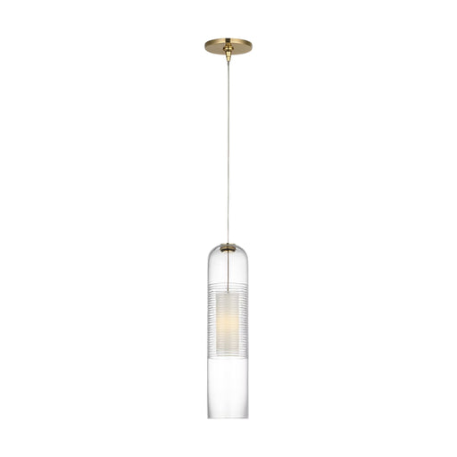 Visual Comfort SLPD771 Leano 1-lt 4" LED Pendant-Hand-Rubbed Antique Brass