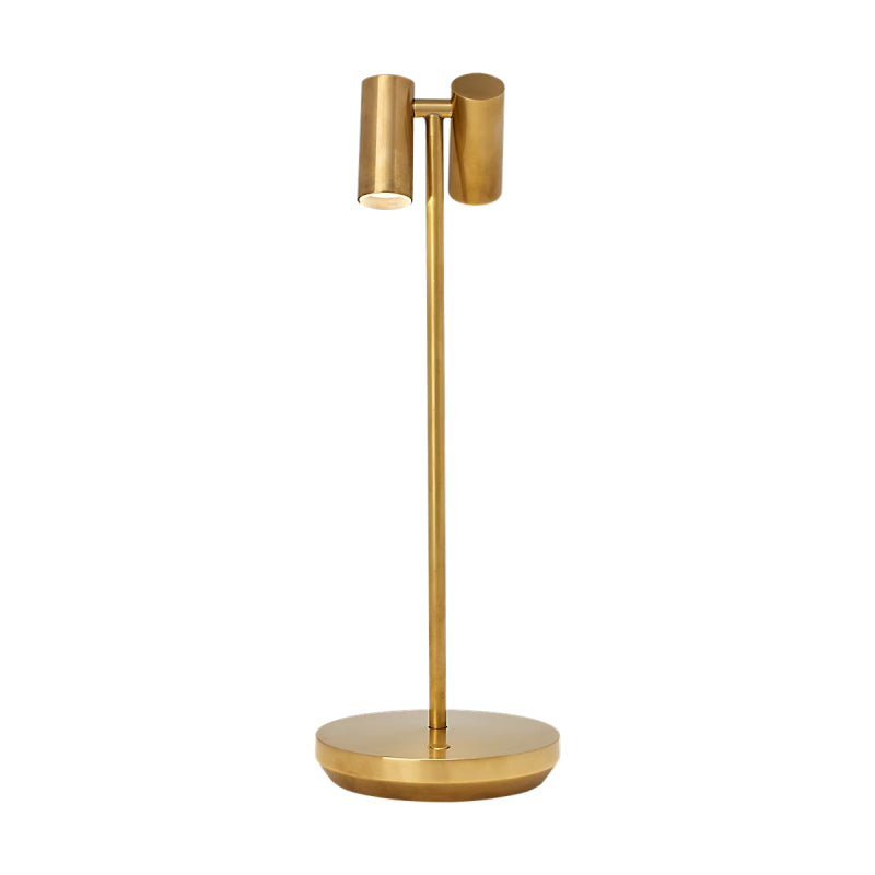 Visual Comfort SLTB27027 Doppia 2-lt 15" Tall LED Table Lamp - Natural Brass