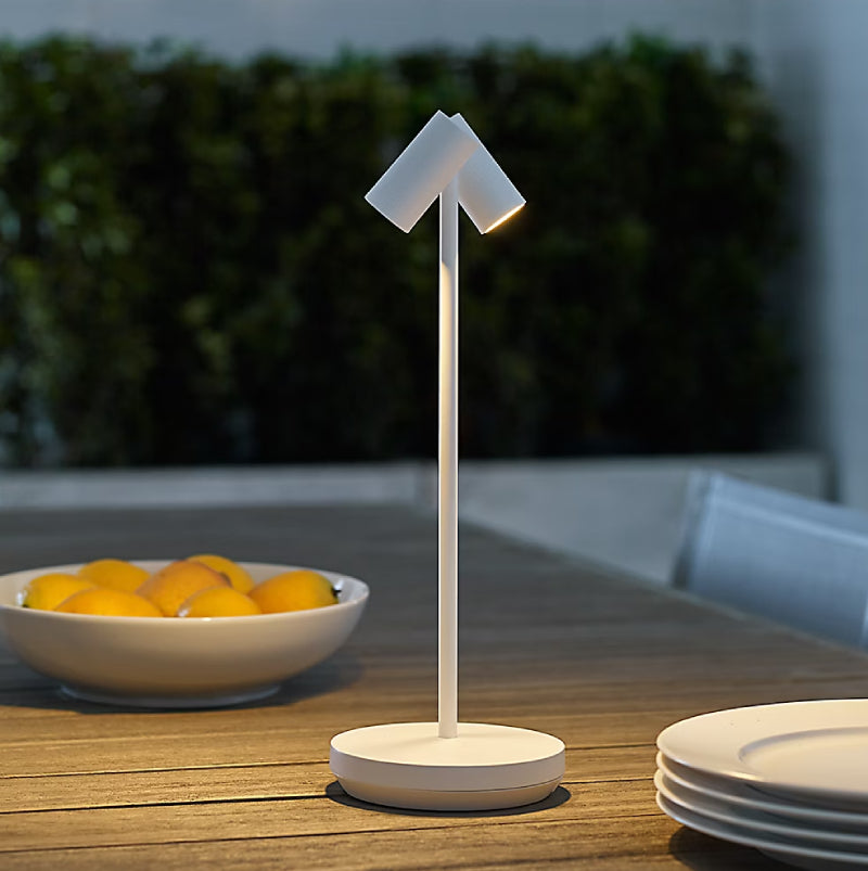 Visual Comfort SLTB27027 Doppia 2-lt 15" Tall LED Table Lamp - Matte White