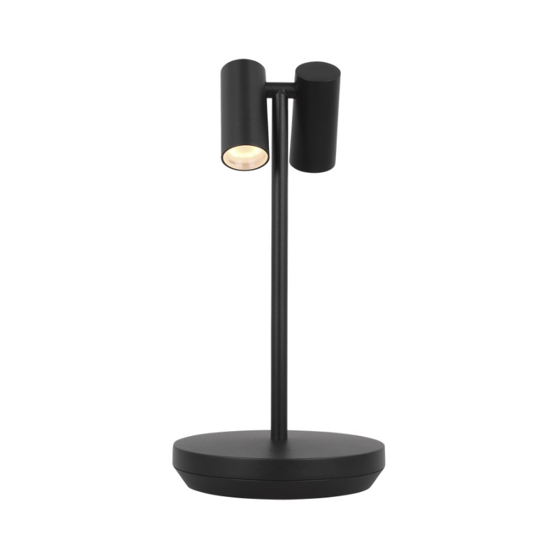 Visual Comfort SLTB53427 Doppia 2-lt 10" Tall LED Table Lamp - Black