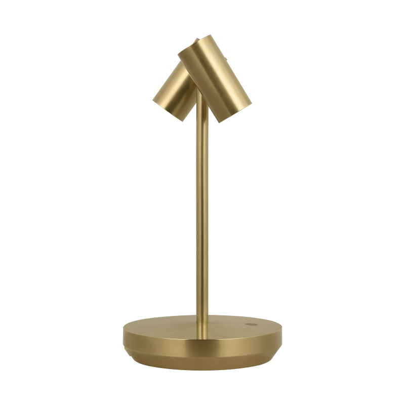 Visual Comfort SLTB53427 Doppia 2-lt 10" Tall LED Table Lamp - Hand Rubbed Antique Brass