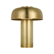 Visual Comfort SLTB621 Louver 9" Tall LED Rechargeable Table Lamp - Hand Rubbed Antique Brass