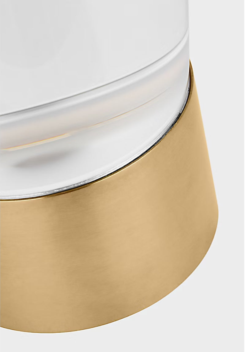 Visual Comfort SLTB66627 Caspe 8" Tall LED Rechargeable Table Lamp - Hand Rubbed Antique Brass