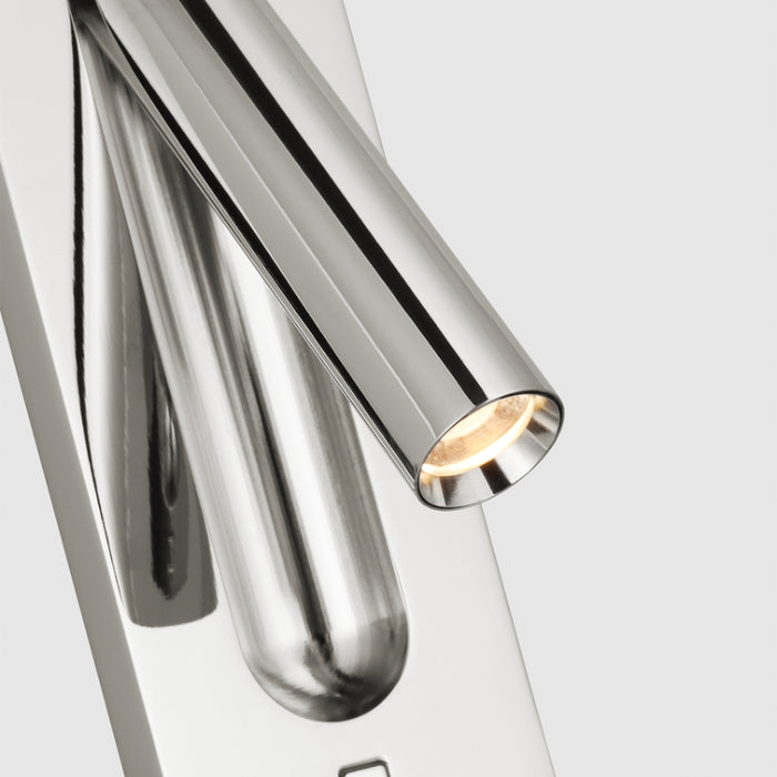 Visual Comfort SLTS67827 Ponte 7" Tall LED Task Sconce - Polished Nickel