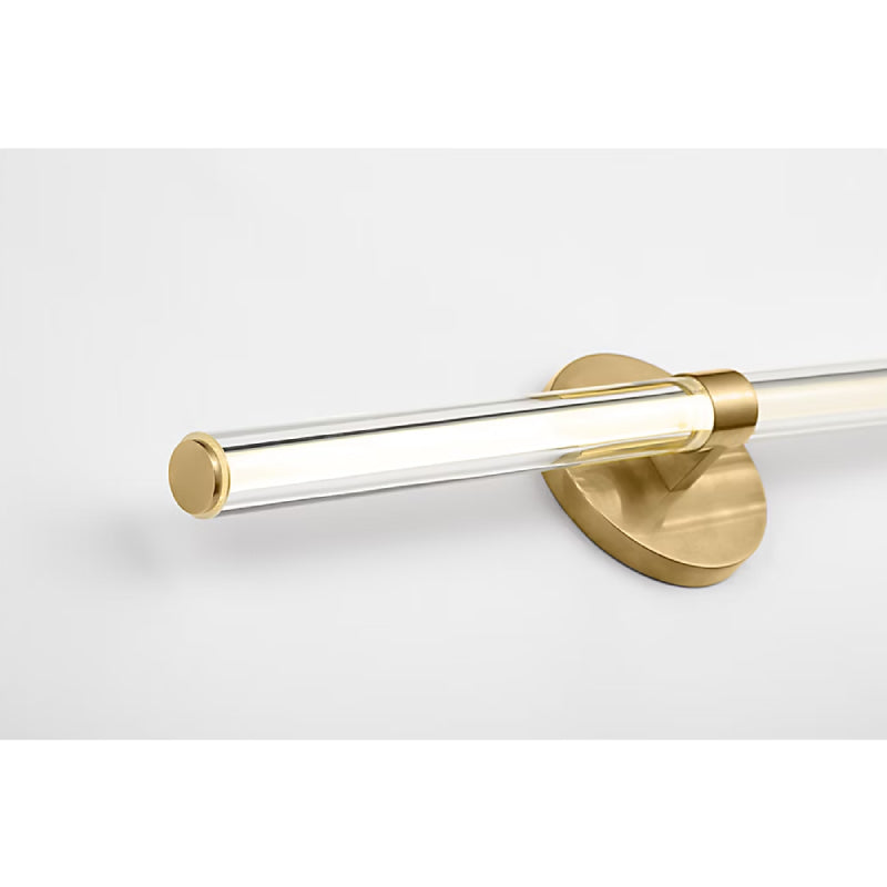 Visual Comfort SLV84227 Reiya Round 1-lt 24" LED Vanity Light - Hand Rubbed Antique Brass