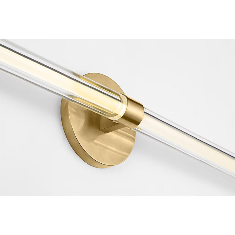 Visual Comfort SLV84327 Reiya Round 1-lt 30" LED Vanity Light - Hand Rubbed Antique Brass