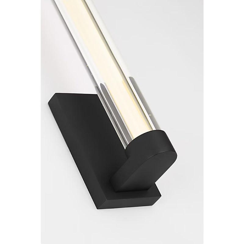 Visual Comfort SLWS84527 Reiya Round 1-lt 13" Tall LED Wall Sconce - Nightshade Black