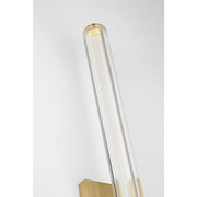 Visual Comfort SLWS84527 Reiya Round 1-lt 13" Tall LED Wall Sconce - Hand Rubbed Antique Brass