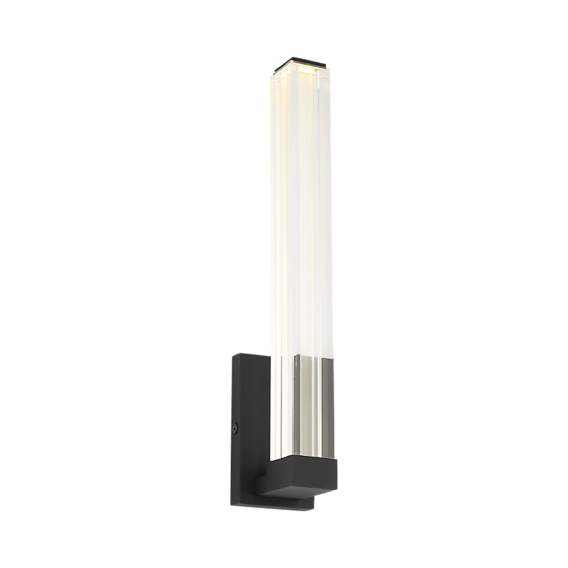 Visual Comfort SLWS84927 Reiya Square 1-lt 13" Tall LED Wall Sconce - Nightshade Black