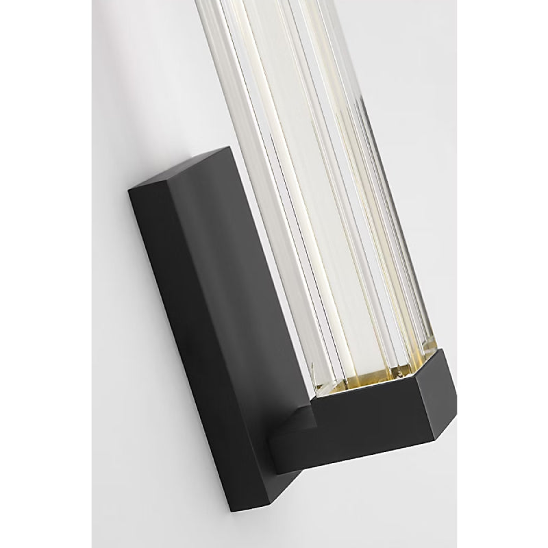 Visual Comfort SLWS84927 Reiya Square 1-lt 13" Tall LED Wall Sconce - Nightshade Black