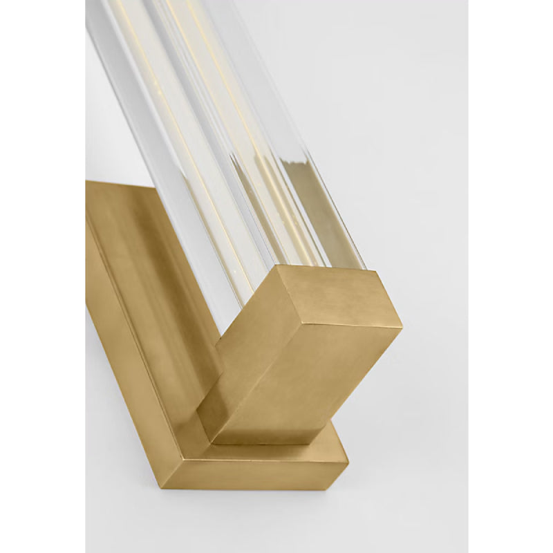 Visual Comfort SLWS84927 Reiya Square 1-lt 13" Tall LED Wall Sconce - Hand Rubbed Antique Brass