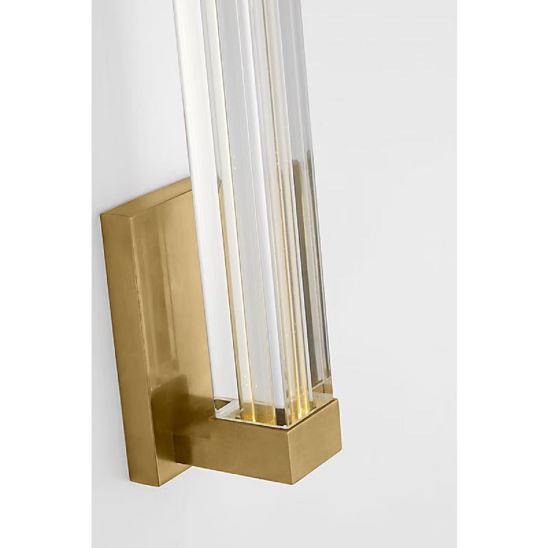 Visual Comfort SLWS84927 Reiya Square 1-lt 13" Tall LED Wall Sconce - Hand Rubbed Antique Brass
