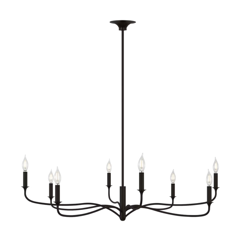 Visual Comfort AC1218 Chatsworth 8-lt 42" Chandelier - Aged Iron