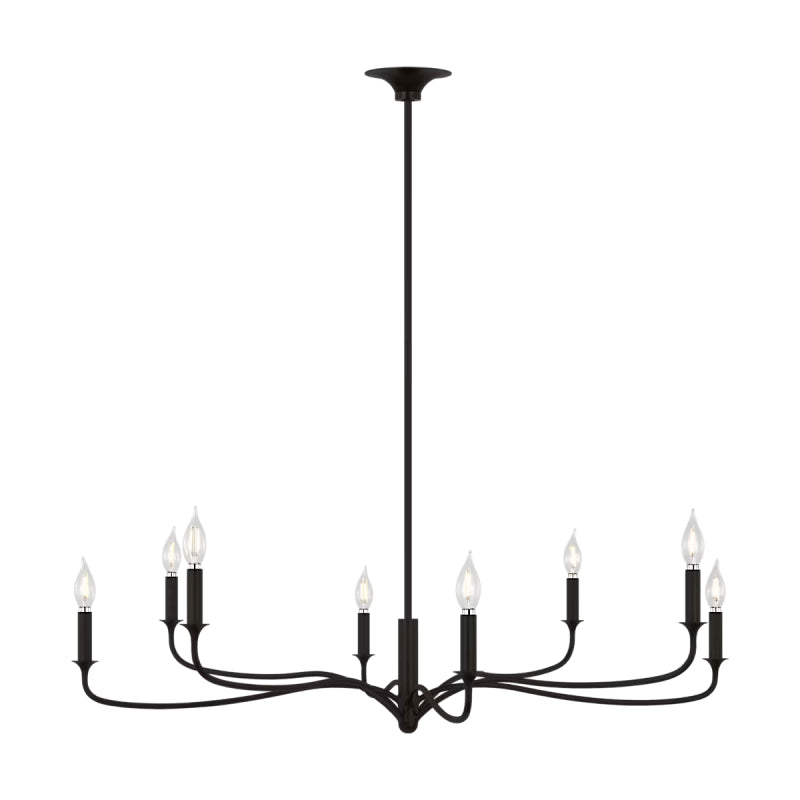 Visual Comfort AC1218 Chatsworth 8-lt 42" Chandelier - Aged Iron