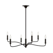 Visual Comfort AC1226 Chatsworth 6-lt 32" Chandelier - Aged Iron