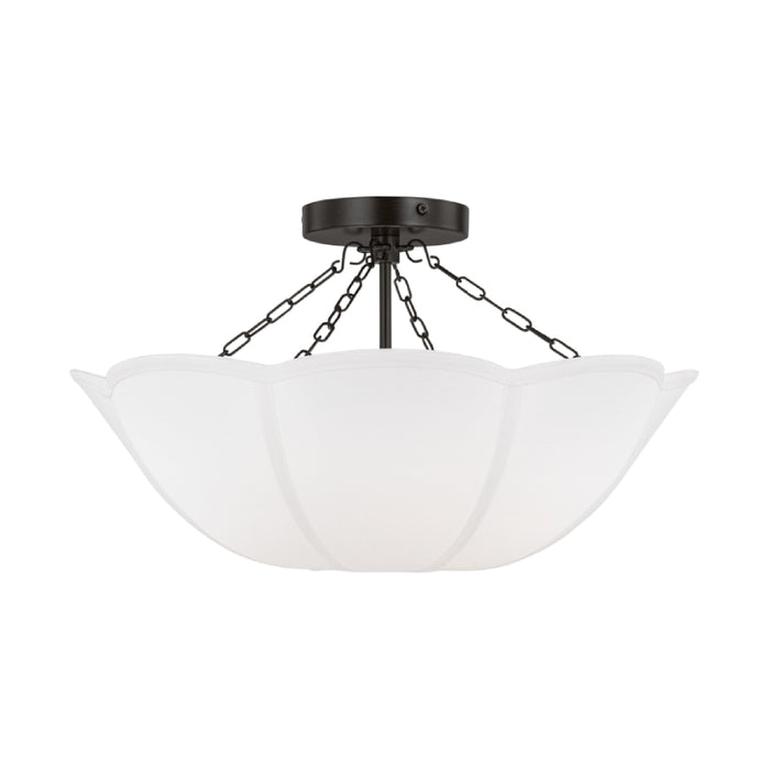 Visual Comfort AF1212 Stassi 2-lt 19" Medium Semi-Flush Mount - Aged Iron