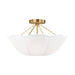 Visual Comfort AF1212 Stassi 2-lt 19" Medium Semi-Flush Mount - Burnished Brass