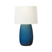 Visual Comfort BT1081 Roma 1-lt 30" Tall LED Table Lamp - Deep Ocean Crackle