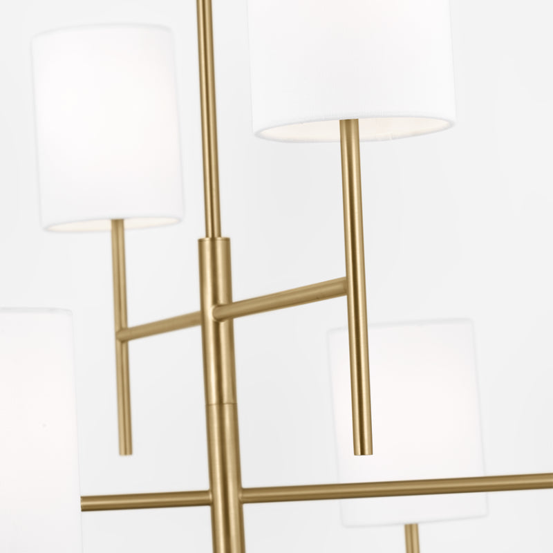 Visual Comfort BC1006 Key 6-lt 32" Large Chandelier - Burnished Brass