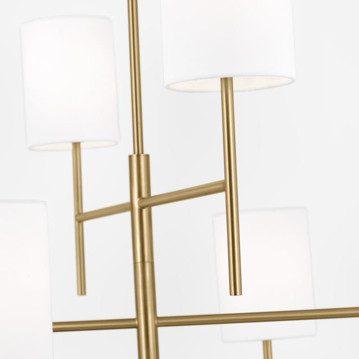 Visual Comfort BC1006 Key 6-lt 32" Large Chandelier - Burnished Brass