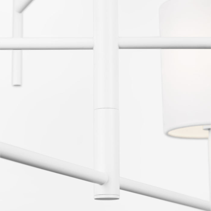 Visual Comfort BC1006 Key 6-lt 32" Large Chandelier - Matte White