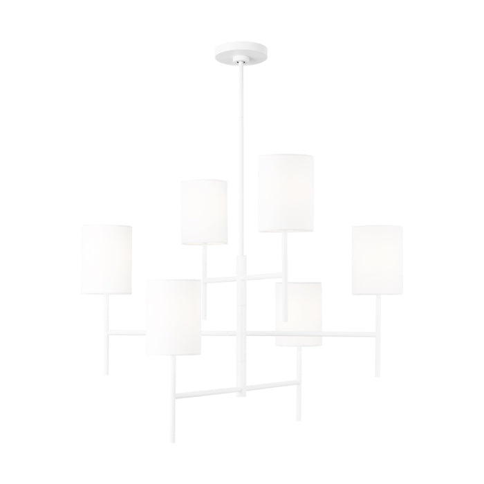 Visual Comfort BC1006 Key 6-lt 32" Large Chandelier - Matte White