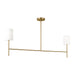 Visual Comfort BC1012 Key 2-lt 52" Medium Linear Chandelier - Burnished Brass
