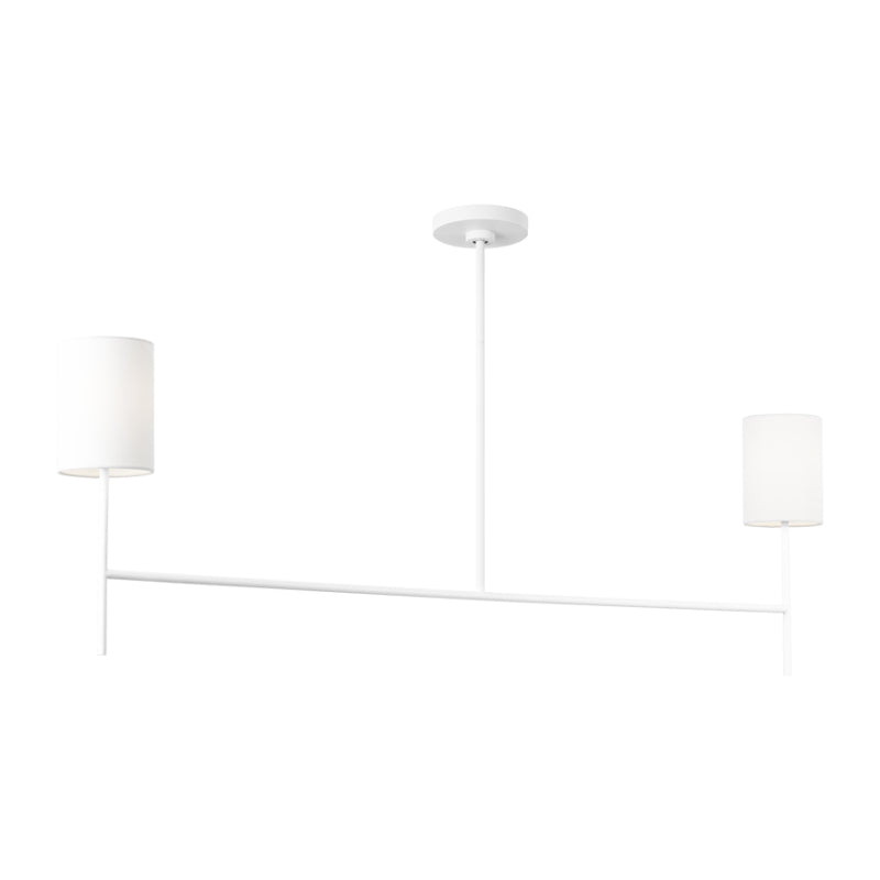 Visual Comfort BC1012 Key 2-lt 52" Medium Linear Chandelier - Matte White