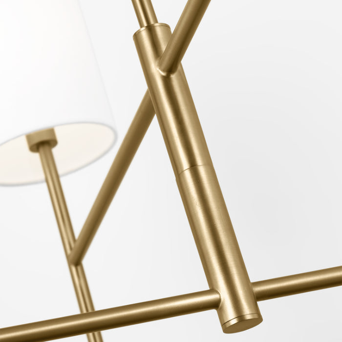 Visual Comfort BC1024 Key 4-lt 32" Medium Chandelier - Burnished Brass
