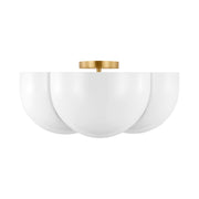 Visual Comfort LXF1004 Cheverny 4-lt 20" Semi Flush Mount - Burnished Brass
