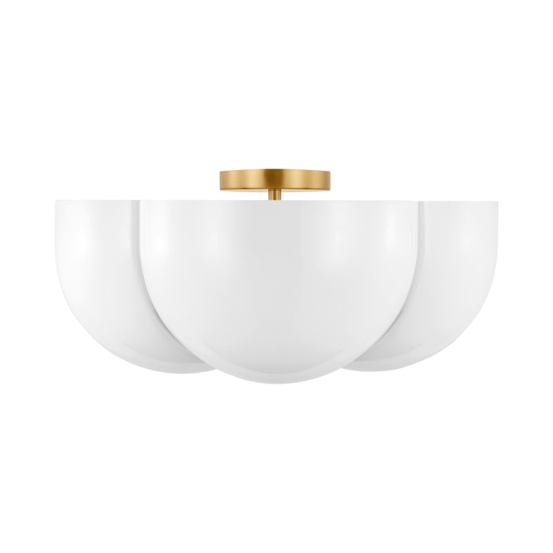 Visual Comfort LXF1004 Cheverny 4-lt 20" Semi Flush Mount - Burnished Brass