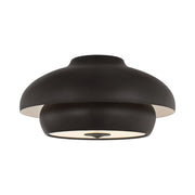 Visual Comfort LXF1031 Solene 1-lt 18" Flush Mount - Aged Iron