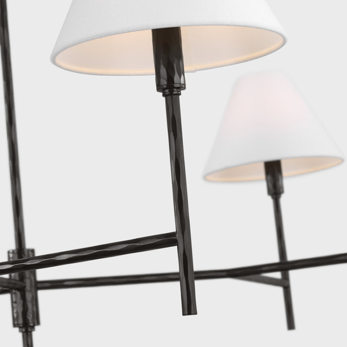 Visual Comfort CC1786 Ridgewood 6-lt 48" Extra Large Chandelier - Aged Iron