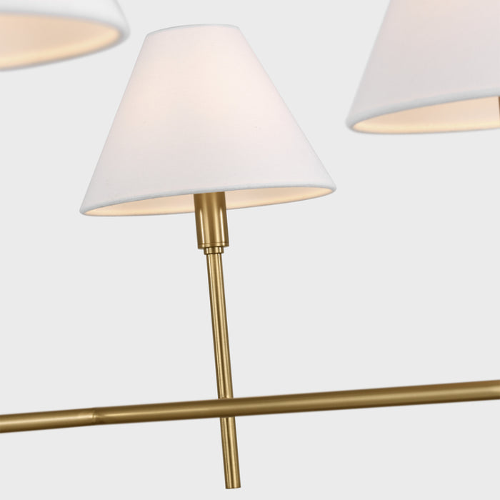 Visual Comfort CC1786 Ridgewood 6-lt 48" Extra Large Chandelier - Burnished Brass