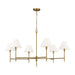 Visual Comfort CC1786 Ridgewood 6-lt 48" Extra Large Chandelier - Burnished Brass