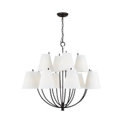Visual Comfort CC18412 Marina 12-lt 40" Chandelier - Aged Iron