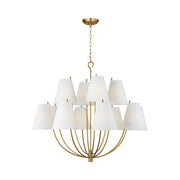 Visual Comfort CC18412 Marina 12-lt 40" Chandelier - Burnished Brass