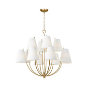 Visual Comfort CC18412 Marina 12-lt 40" Chandelier - Burnished Brass