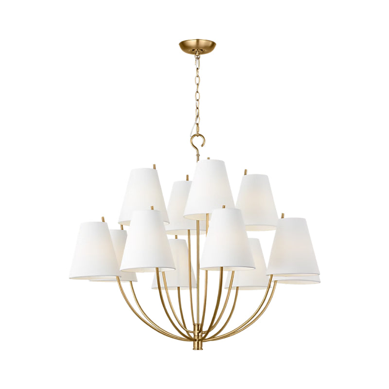 Visual Comfort CC18412 Marina 12-lt 40" Chandelier - Burnished Brass