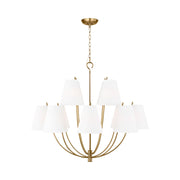 Visual Comfort CC18412 Marina 12-lt 40" Chandelier - Burnished Brass