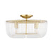 Visual Comfort CF1144 Pierce 4-lt 20" Medium Flush Mount - Burnished Brass