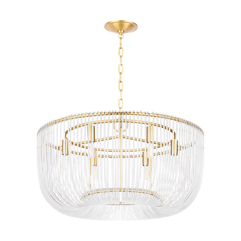 Visual Comfort CP1456 Pierce 6-lt 28" Chandelier - Burnished Brass