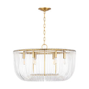 Visual Comfort CP1456 Pierce 6-lt 28" Chandelier - Burnished Brass