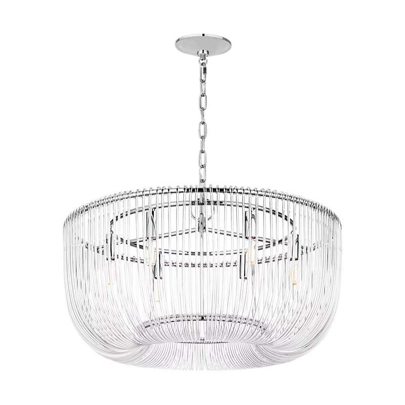 Visual Comfort CP1456 Pierce 6-lt 28" Chandelier - Polished Nickel
