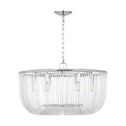 Visual Comfort CP1456 Pierce 6-lt 28" Chandelier - Polished Nickel