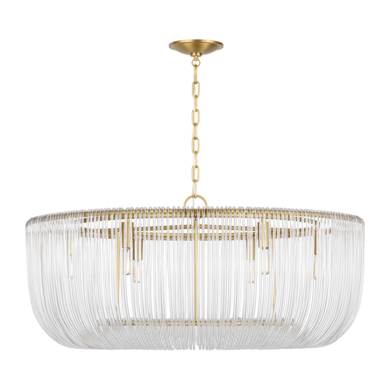 Visual Comfort CP1466 Pierce 6-lt 36" Large Pendant - Burnished Brass