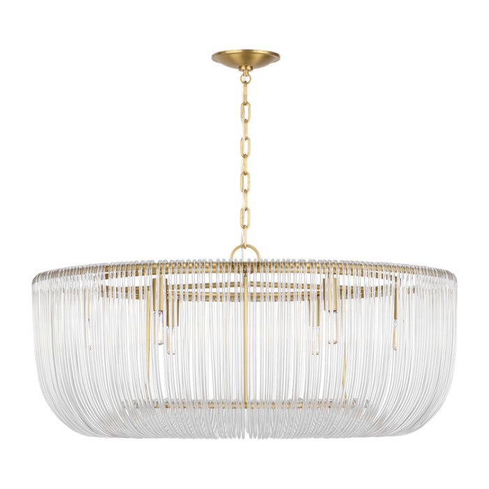 Visual Comfort CP1466 Pierce 6-lt 36" Large Pendant - Burnished Brass