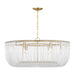 Visual Comfort CP1466 Pierce 6-lt 36" Large Pendant - Burnished Brass