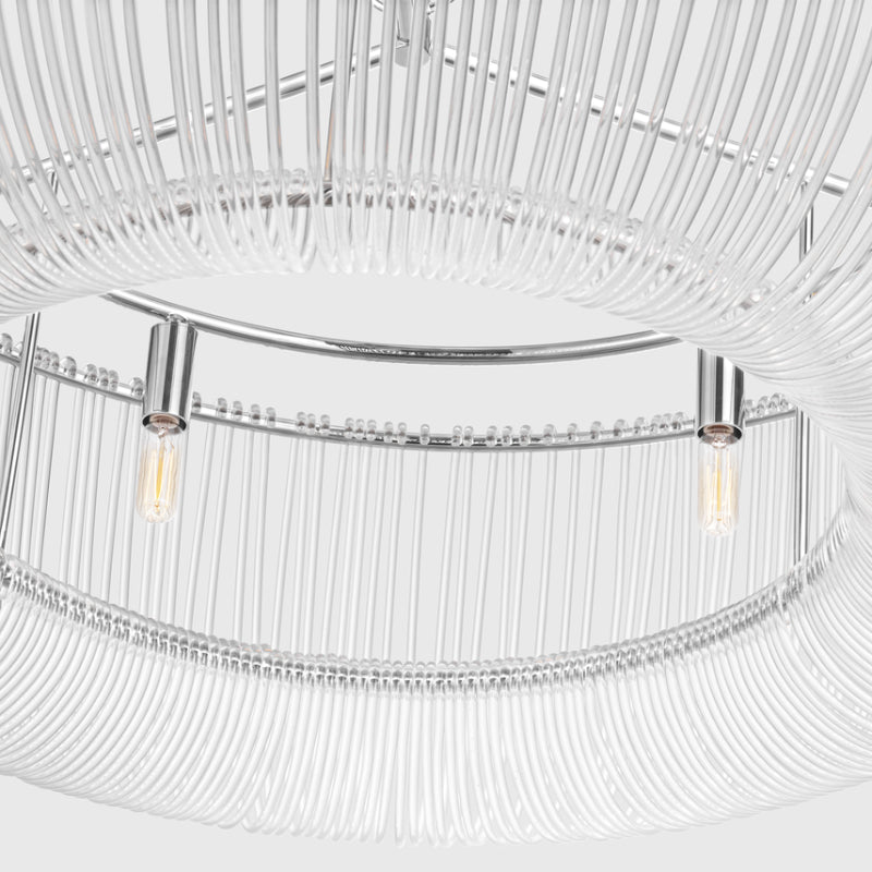 Visual Comfort CP1466 Pierce 6-lt 36" Large Pendant - Polished Nickel