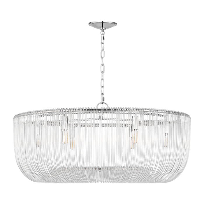 Visual Comfort CP1466 Pierce 6-lt 36" Large Pendant - Polished Nickel